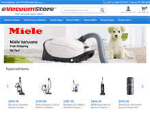 Tablet Screenshot of evacuumstore.com